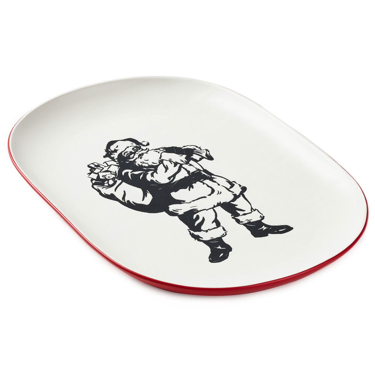 Hallmark Santa Christmas Serving Platter Steve's Hallmark