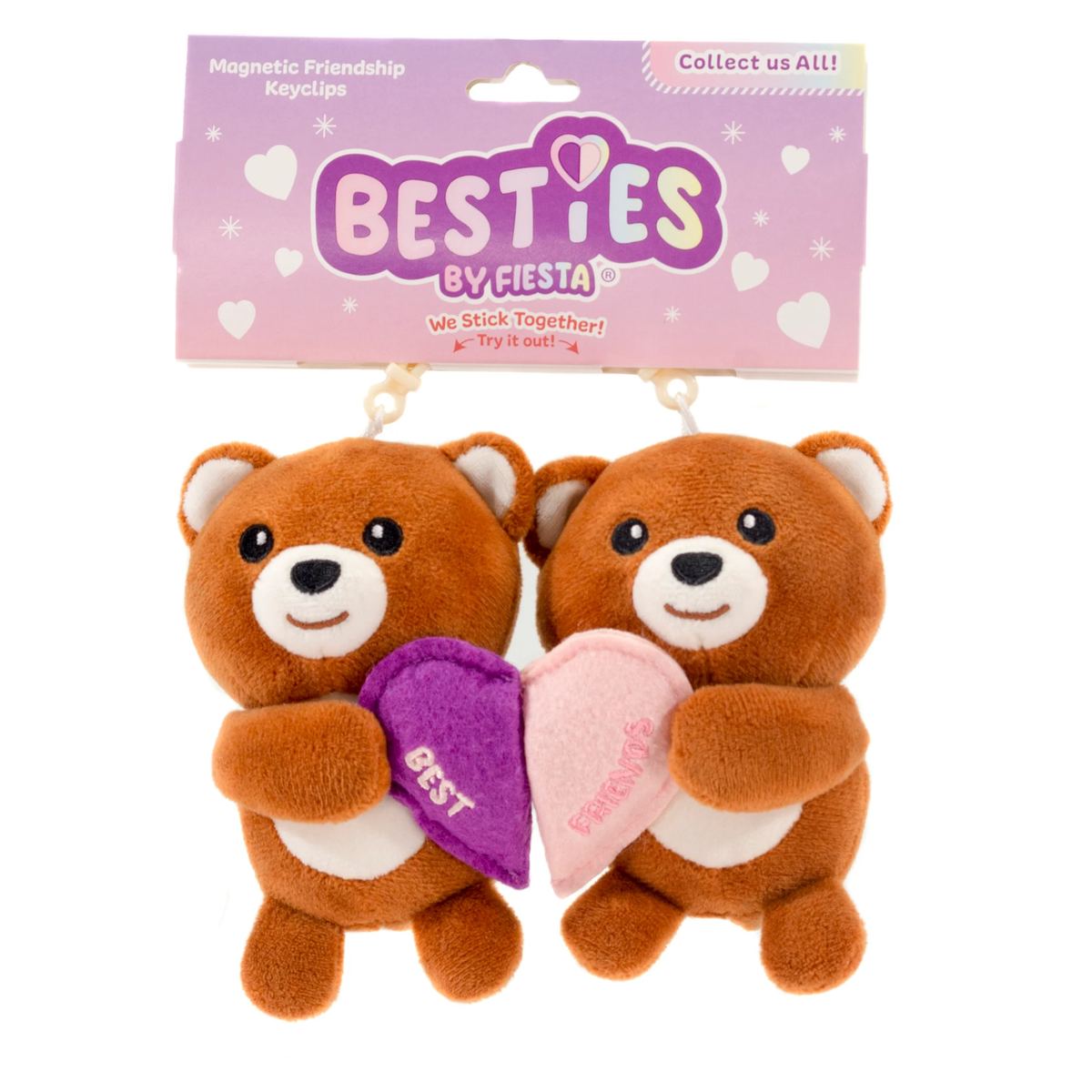 5.5 Besties Best Friends Brown Bears with Magnetic Heart Plush Stuffe Steve s Hallmark
