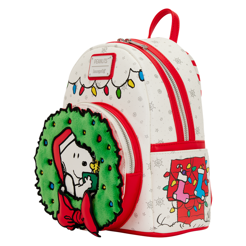 Loungefly Peanuts Snoopy Holiday Lights & Wreath Mini Backpack – Steve ...