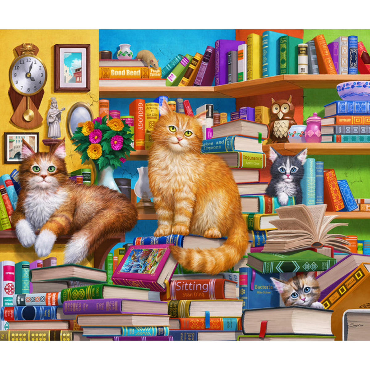 Springbok Bookshop Cats 1000-Piece Puzzle – Steve's Hallmark
