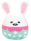 8.5" Gudetama Lazy Easter Egg with Bunny Ears Stuffed Plush White