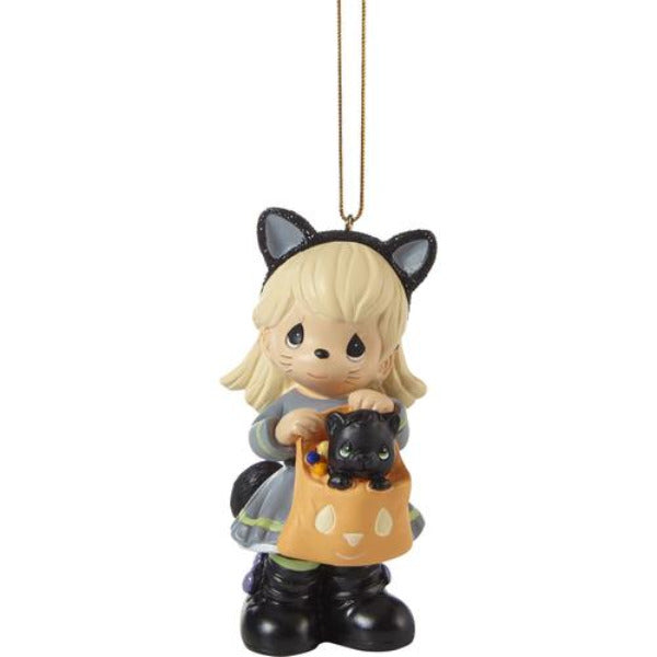 Precious Moments Girl Dressed as a Black Cat Ornament Have Purr-fect H ...