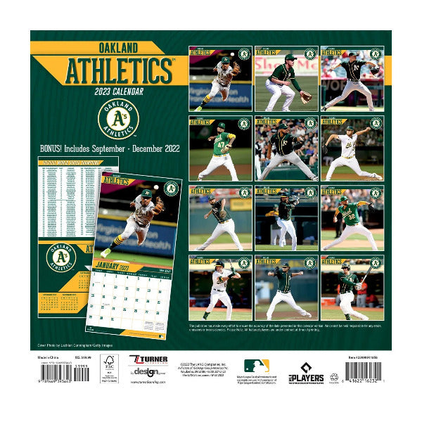2023 Turner 12"x12" Wall Calendar Team MLB Oakland Athletics – Steve's  Hallmark