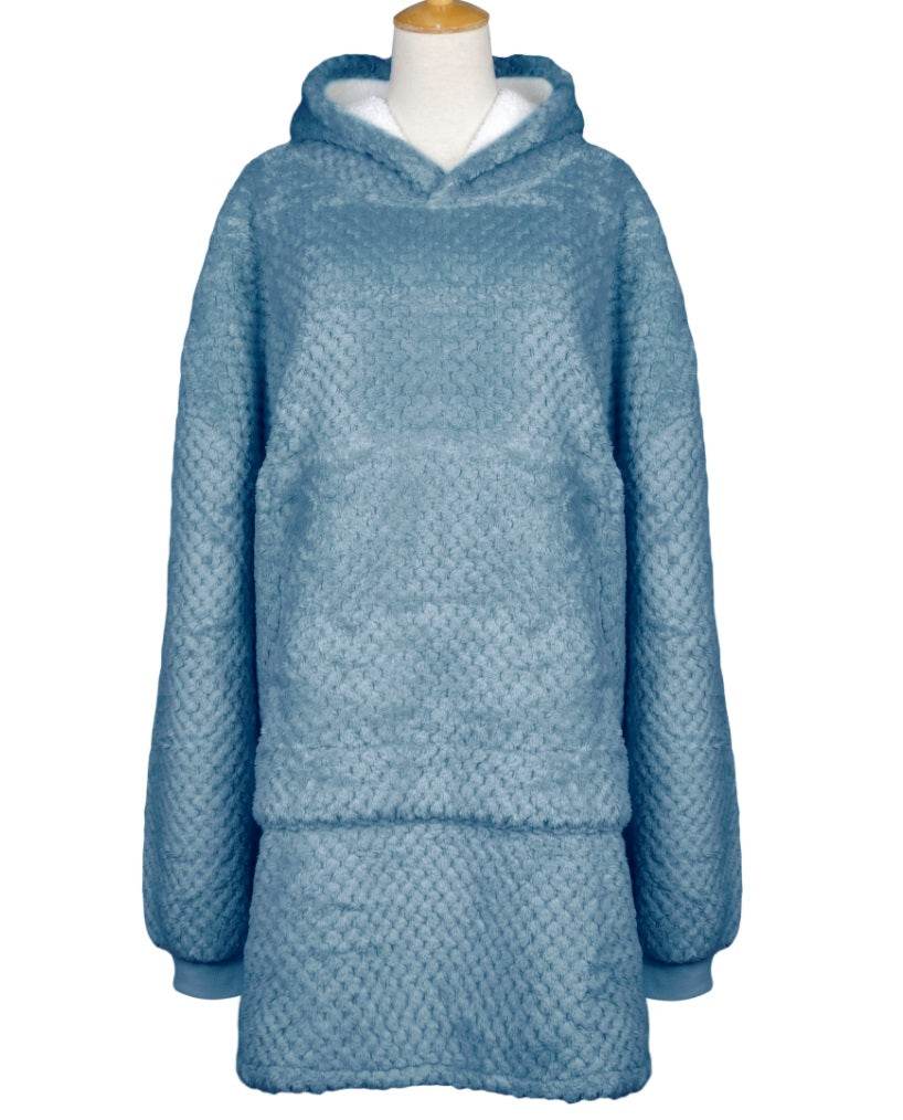 Blue Darling Dot Cozy Oversized Sherpa Blanket Pullover Steve s