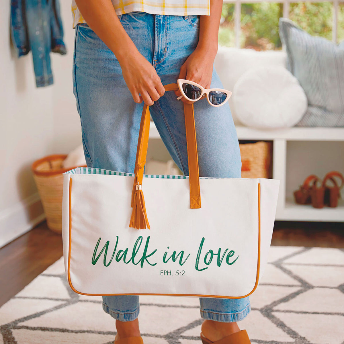 love canvas tote