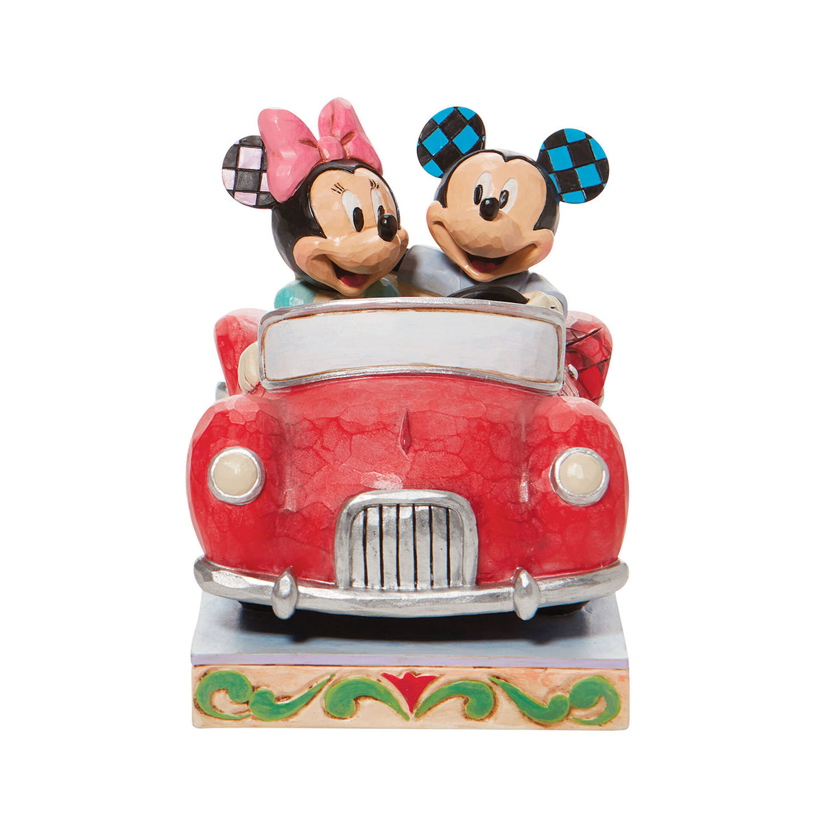 Disney Jim Mickey and Minnie in Red Car Cruise in Style Hallmark