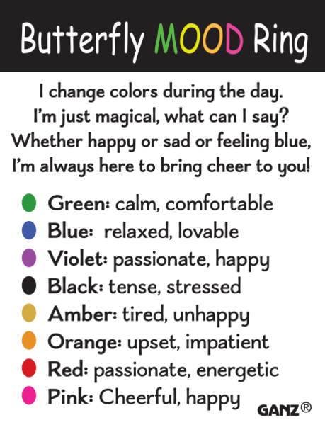 Butterfly mood deals ring color meanings