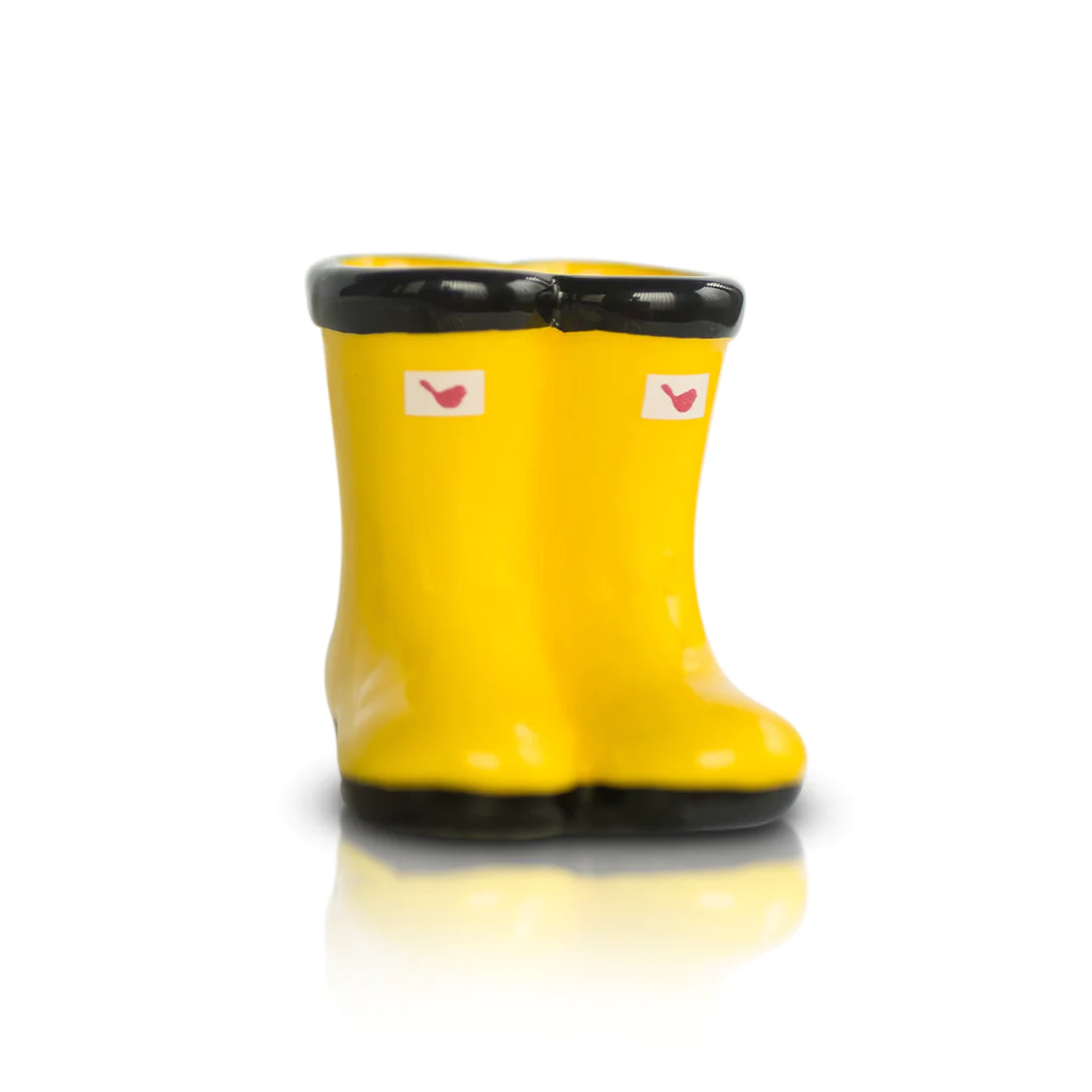 Nora Fleming Jumpin' Puddles Yellow Wellies Boots Mini – Steve's
