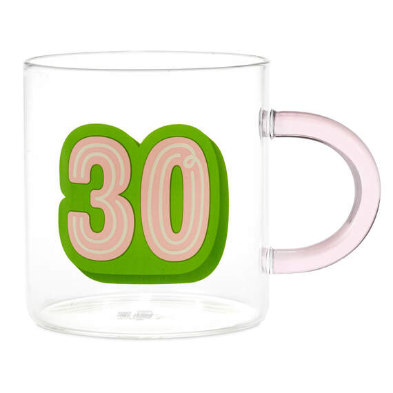Glass 30th Birthday Mug, 17.5 oz