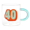 Hallmark Glass 40th Birthday Mug, 17.5 oz.