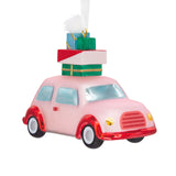 Signature Pink Car With Presents Premium Blown Glass Hallmark Ornament