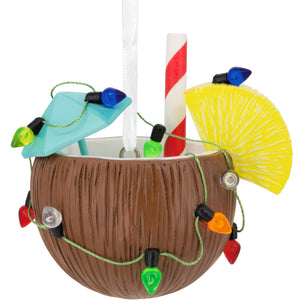 Hallmark Tropical Coconut Drink Christmas Ornament