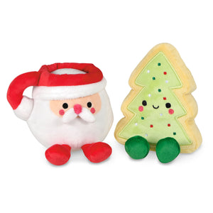 Hallmark Better Together Santa Milk and Cookie Magnetic Plush, Set of 2