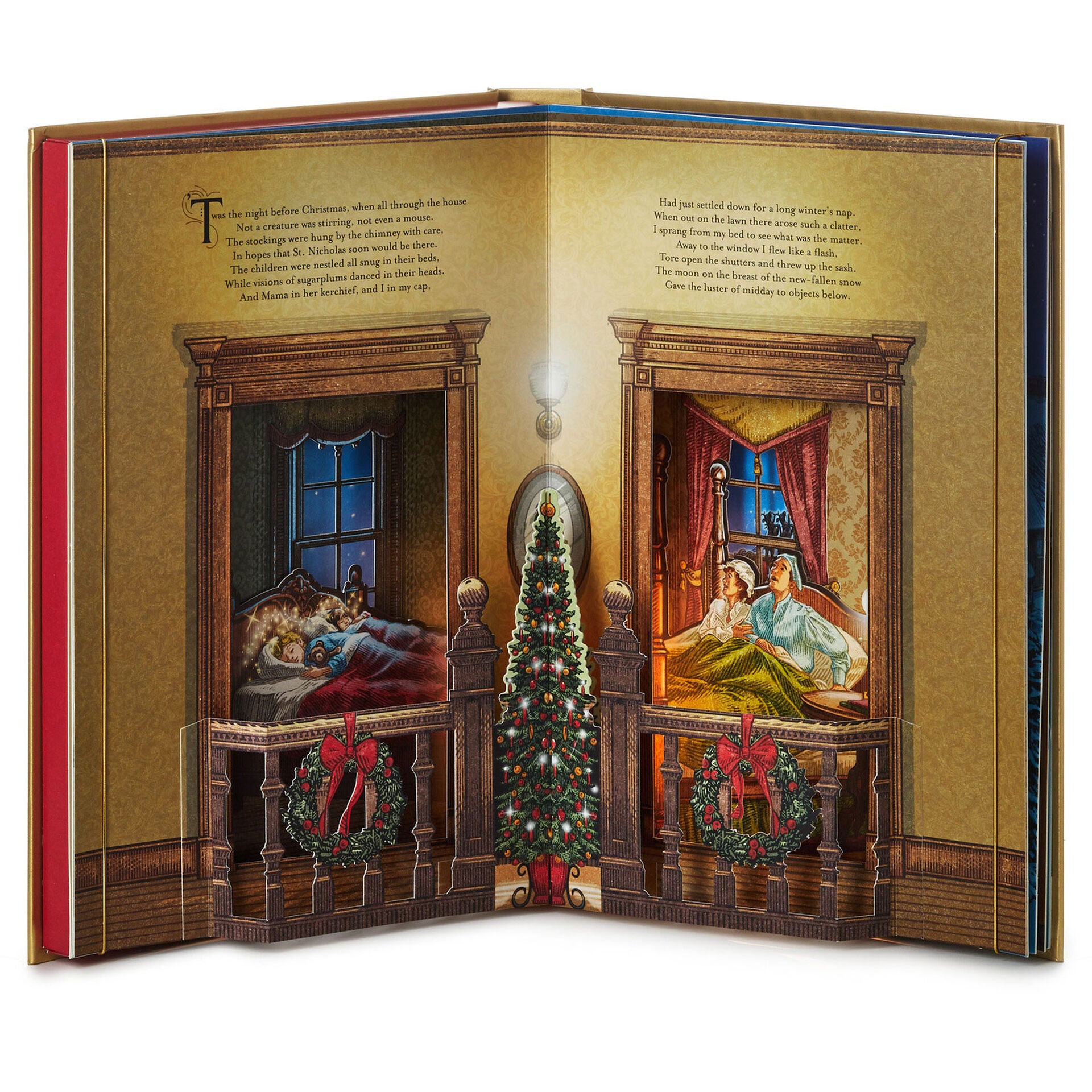 Hallmark Night Before Christmas PopUp Book With Light and Sound