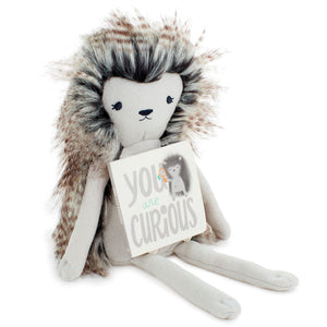 Hallmark MopTops Porcupine Stuffed Animal With You Are Curious Board Book