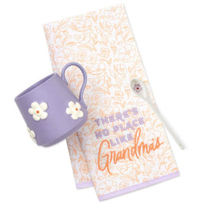 Hallmark There's No Place Like Grandma's Tea Towel, Mug and Spoon Gift Set