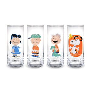 Hallmark Peanuts® Snoopy and Friends Tall Drinking Glasses, Set of 4