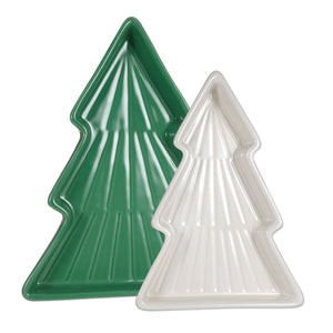 Hallmark Holiday Trees Nesting Plates, Set of 2