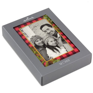 Hallmark Buffalo Check Photo Holder Boxed Holiday Cards, Pack of 12