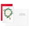 Hallmark Pine and Berry Wreath Packaged Christmas Cards, Set of 5