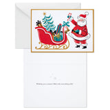 Hallmark Vintage Santa and Sleigh Boxed Christmas Cards, Pack of 16