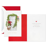 Hallmark Wood Door With Sled and Ice Skates Boxed Christmas Cards, Pack of 8