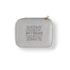 Personalized Travel Jewelry Box in Silver with Debossed Title Friend and Message You will always be my friend, you know too much