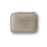 Personalized Travel Jewelry Box in Gold with Debossed Name Barbara - be the hero in your own life story