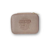 Personalized Travel Jewelry Box in Pink with Debossed Name Brenda - be your own kind of beautiful