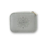 Personalized Travel Jewelry Box in Silver with Debossed Name Janet - you've totally got this