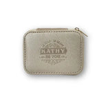 Personalized Travel Jewelry Box in Gold with Debossed Name Kathy - be bold, be brave, be you