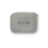 Personalized Travel Jewelry Box in Silver with Debossed Name Lori - dream big, work hard, make it happen