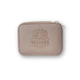 Personalized Travel Jewelry Box in Pink with Debossed Name Melissa - never let anyone dull your sparkle