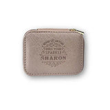 Personalized Travel Jewelry Box in Pink with Debossed Name Sharon - never let anyone dull your sparkle