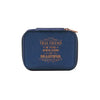 Personalized Travel Jewelry Box in Navy with Debossed Title and Message True friend - be your own kind of beautiful