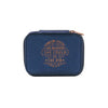 Personalized Travel Jewelry Box in Navy with Debossed Title and Message Someone Special - she believed she could, so she did