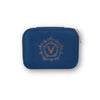 Personalized Travel Jewelry Box in Navy with Debossed Initial Letter V