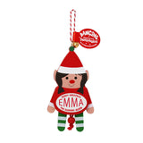 Pull-String Christmas Dancing Ornament with Personalized Name Daniel to Isaiah