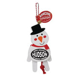 Pull-String Christmas Dancing Ornament with Personalized Name Daniel to Isaiah