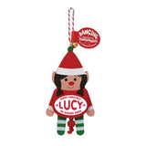 Pull-String Christmas Dancing Ornament with Personalized Name Jack to Luke