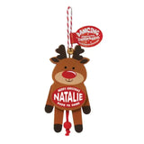 Pull-String Christmas Dancing Ornament with Personalized Name Madison to Zoey