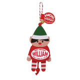 Pull-String Christmas Dancing Ornament with Personalized Name Madison to Zoey