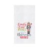 Candy Cane Wishes & Nutcrackers Kisses Christmas Towel