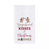 Gingerbread Kisses Christmas Wishes Towel