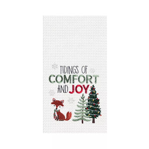 Tidings of Comfort & Joy Christmas Fox Towel