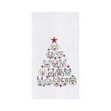 Dog Face Christmas Tree Christmas Towel