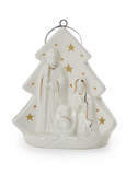 Starry Nativity Manger Light-Up Keepsake Ornament
