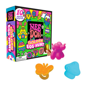 NeeDoh Golden Egg Hunt with 10 Squishy Toy Surprises