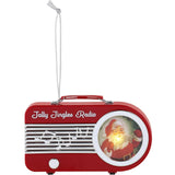 Mini Northpole Santa's Radio Musical Lighted Ornament Plays Jingle Bells 4.75"