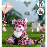 Webkinz Rainbow Pink Leopard Stuffed Animal Plush 8.5"